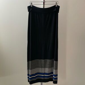 Fold over waist maxi skirt